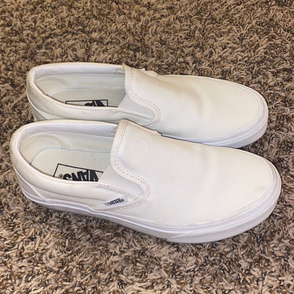 White Slip on Vans